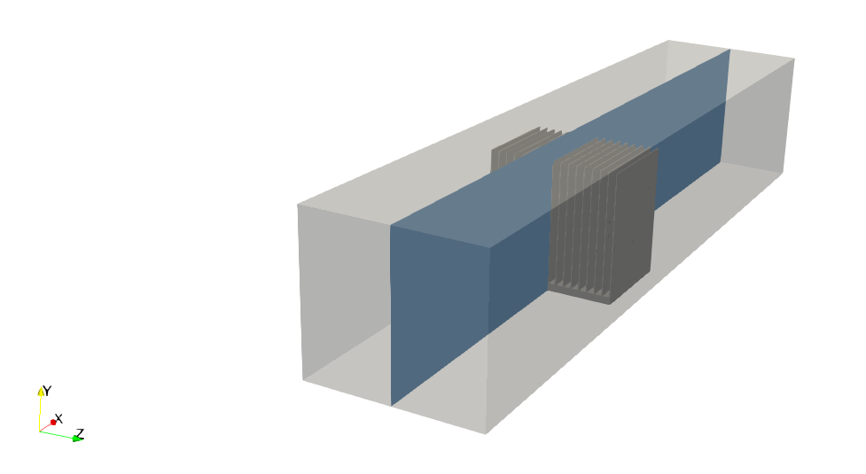 The FPGA heat sink with plane of symmetry